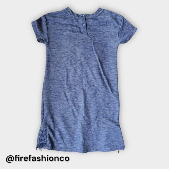 Cat & Jack Blue Dress with Colorful Cat Graphic Large L - Picture 2 of 8